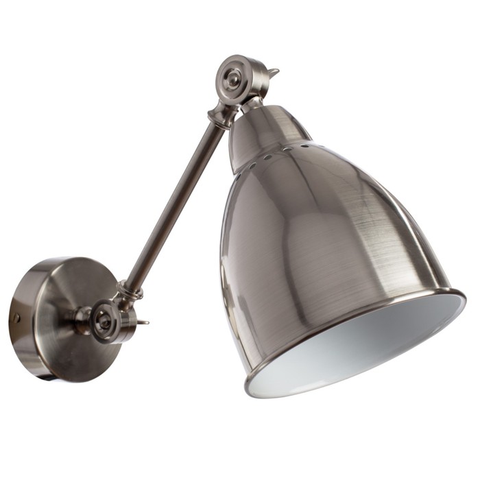 фото Бра a2054ap-1ss "braccio" 1x60w e27 15x40x23 см arte lamp