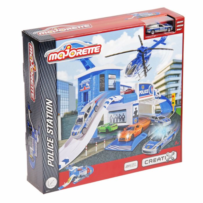 Парковка «Полицейская станция Creatix», с вертолётом и машинкой