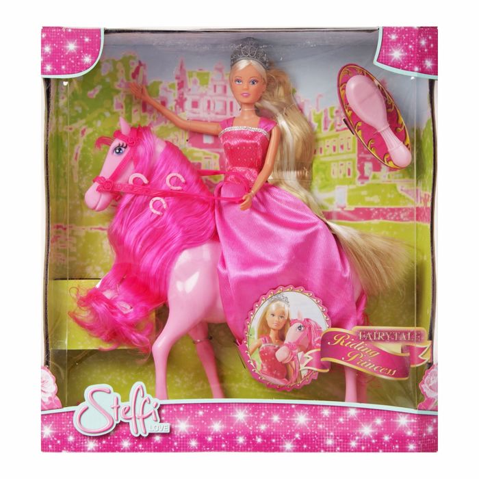 Кукла "Штеффи" с длинными волосами, с лошадкой