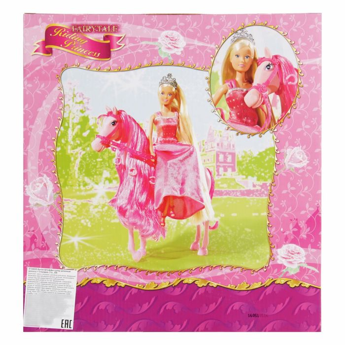 Кукла "Штеффи" с длинными волосами, с лошадкой