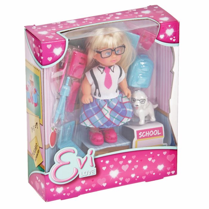 Кукла "Еви" со школьными принадлежностями