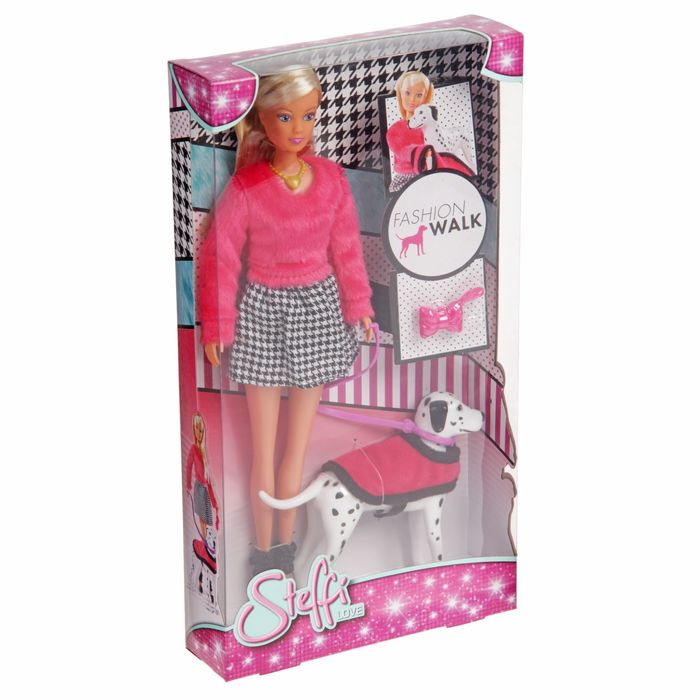 Кукла "Штеффи" на прогулке с далматинцем, 29 см