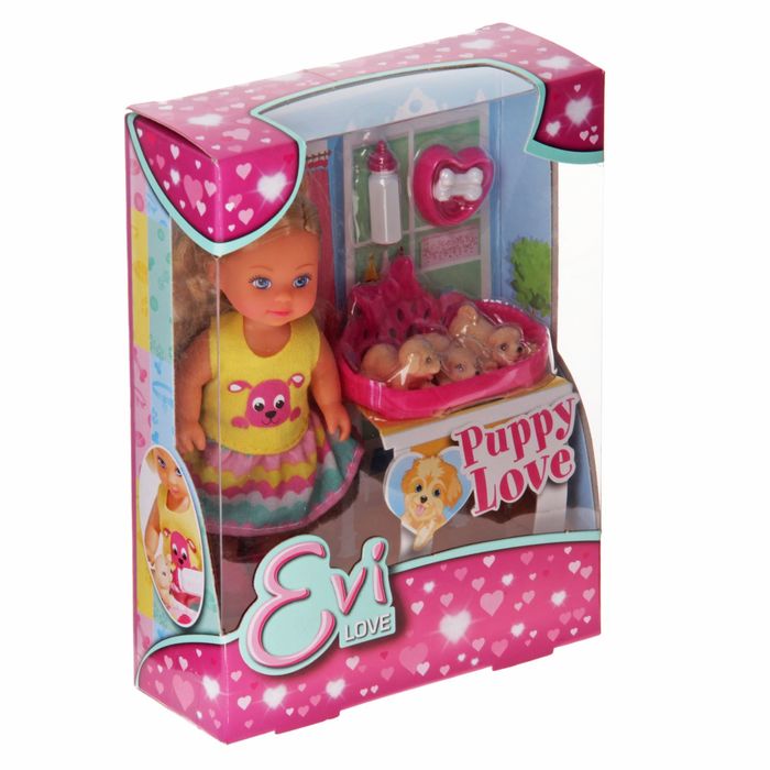 Кукла "Еви" с собачками, 12 см
