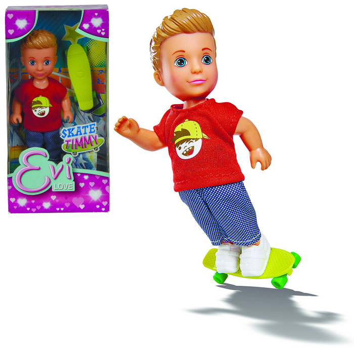 Кукла "Тимми скейтбордист", 12 см