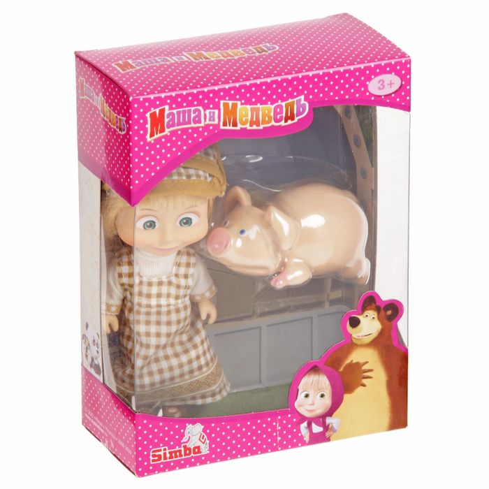 Кукла "Маша в разных одеждах"  друзьями-животными МИКС  12 см 9302117