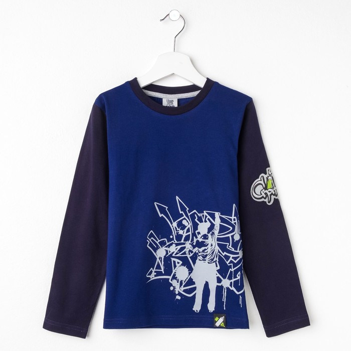 Джемпер длинный рукав для мальчика, рост 134 см, цвет синий
