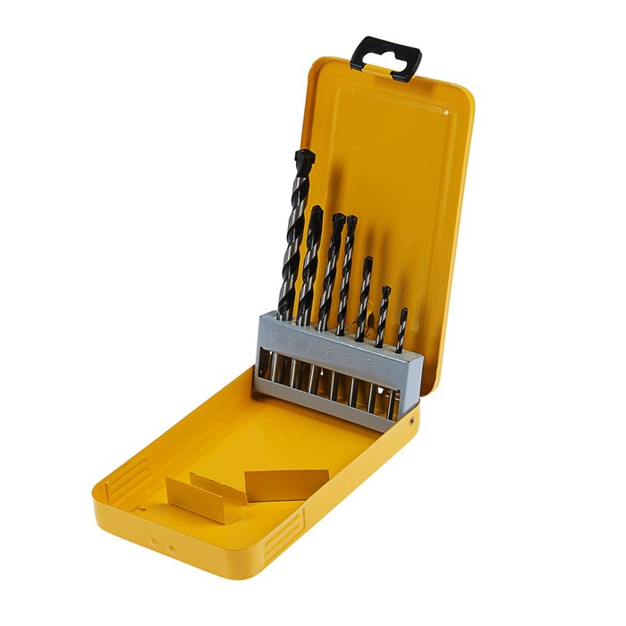 Набор сверл по бетону "ЭНКОР", твердосплавное, целиндрический хвостовик, 7 шт.