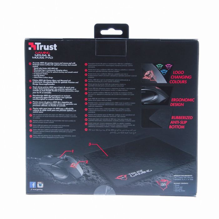 Мышь Trust GXT 782 (21142) Mouse & Mousepad
