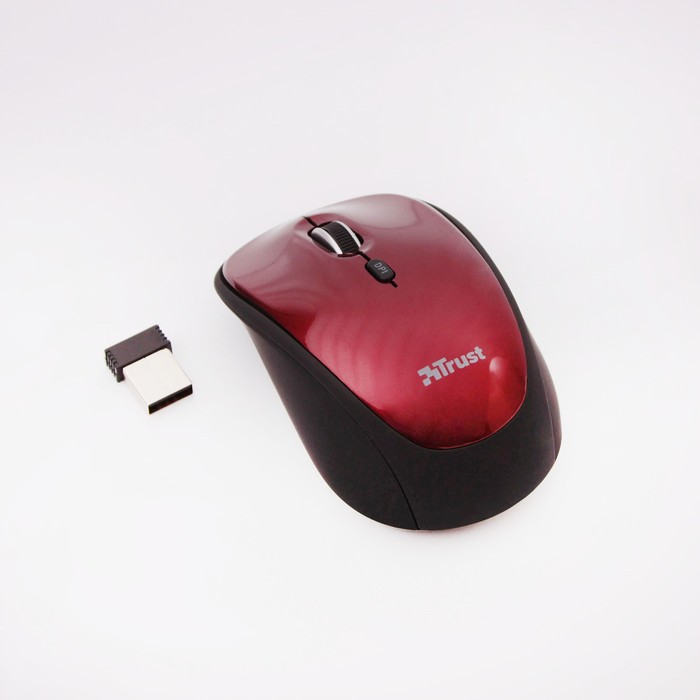 Мышь Trust Yvi (19522) Wireless Mouse - red