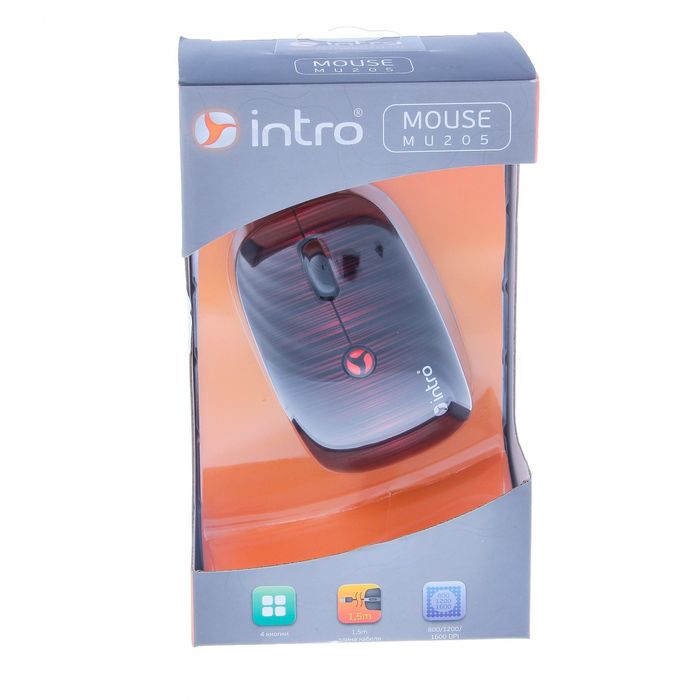 Мышь Intro MU205 Black/Red USB