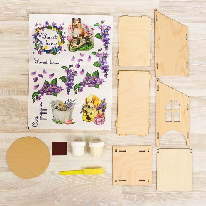 Набор в технике декупаж "Чайный домик "Мой любимец"