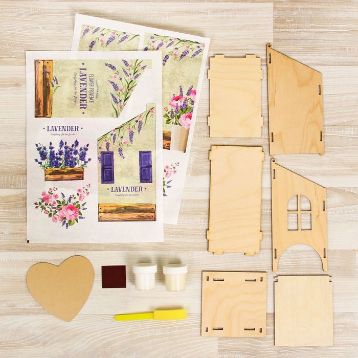 Набор в технике декупаж "Чайный домик "Лаванда"