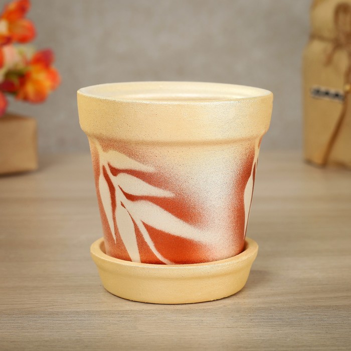 Цветочный горшок 0,2 л "Классик" узор №1
