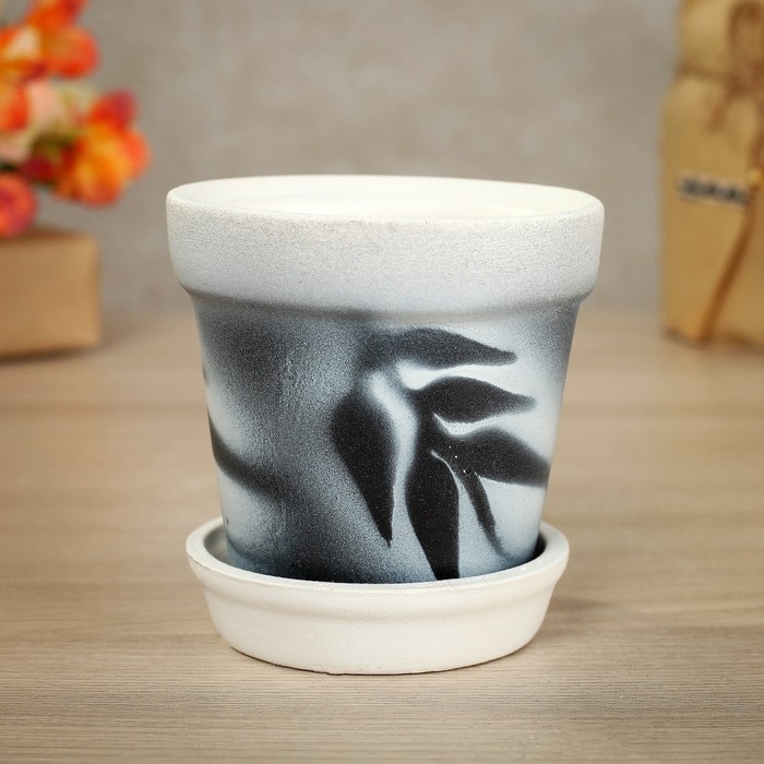 Цветочный горшок 0,2 л "Классик" узор №2