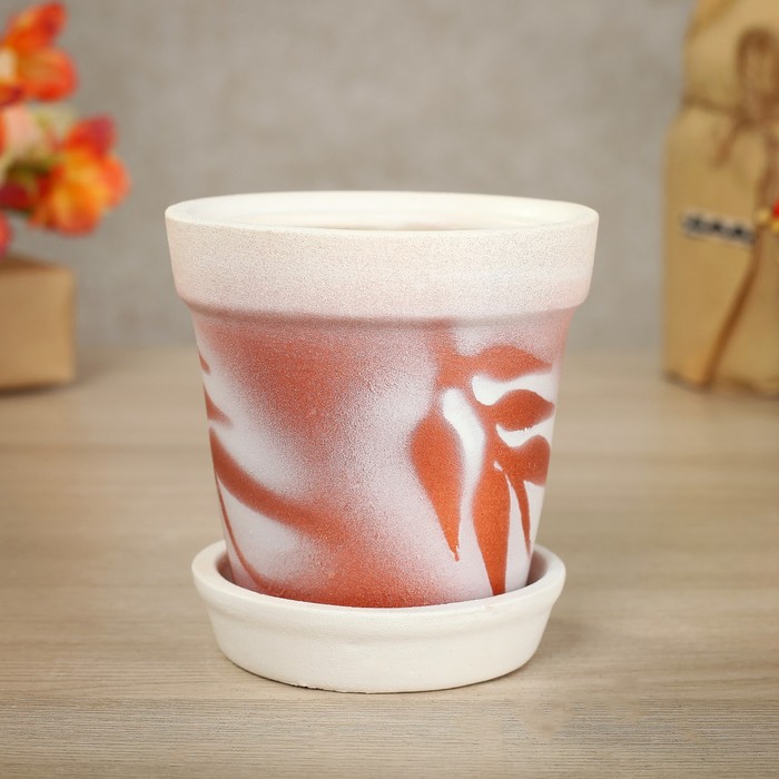 Цветочный горшок 0,2 л "Классик" узор №3