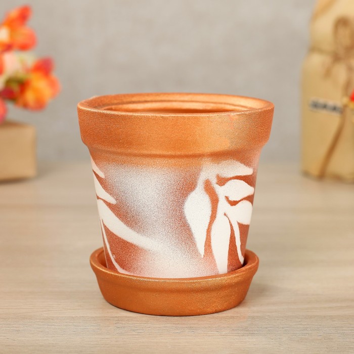 Цветочный горшок 0,2 л "Классик" узор №4