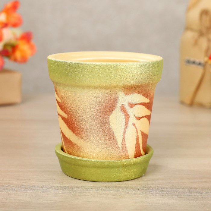 Цветочный горшок 0,2 л "Классик" узор №5