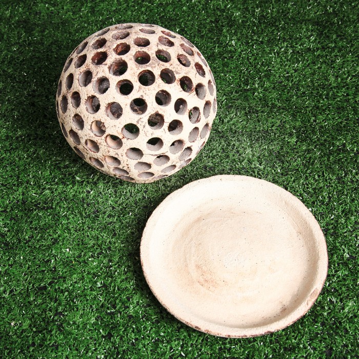 Садовый светильник "Шар", шамот, микс