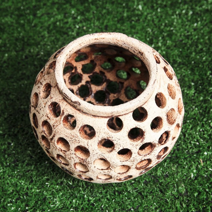 Садовый светильник "Шар", шамот, микс