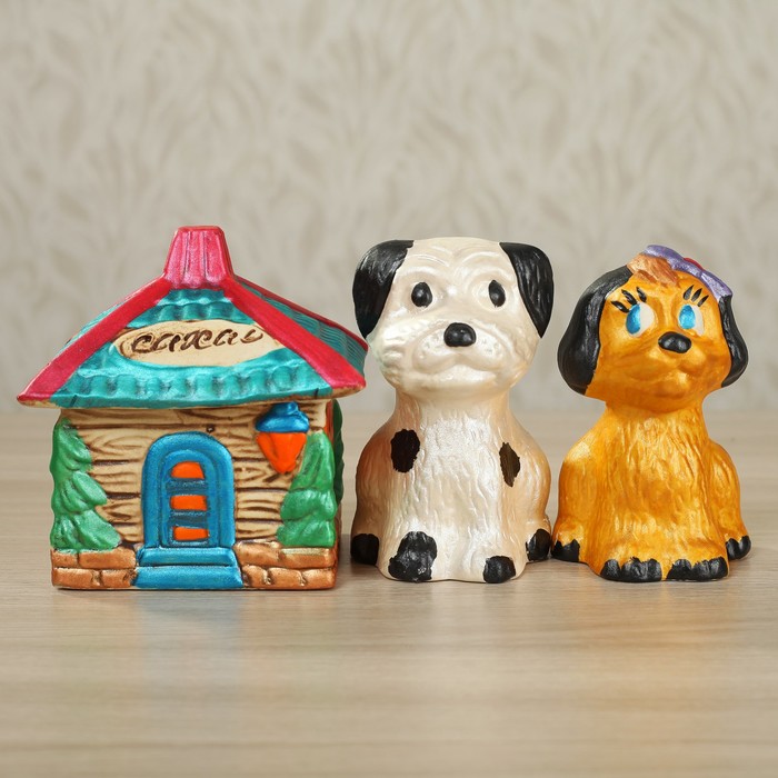 Набор для специй "Собачки у дома", микс