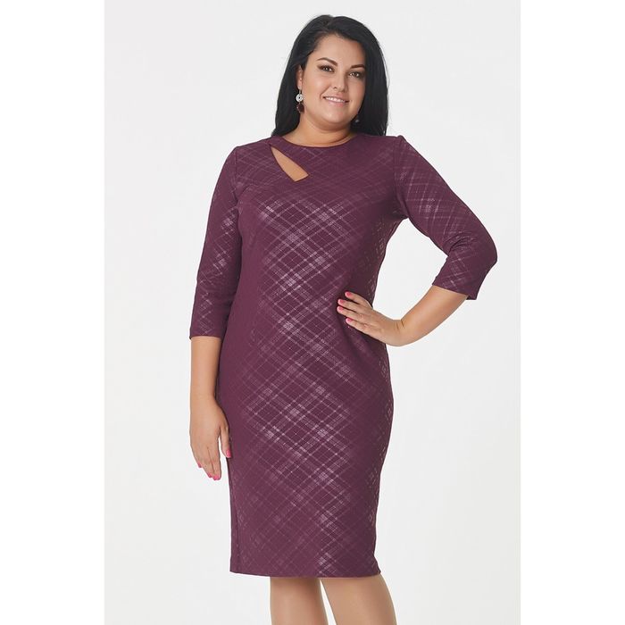 Платье женское, размер 48, цвет баклажановый 432