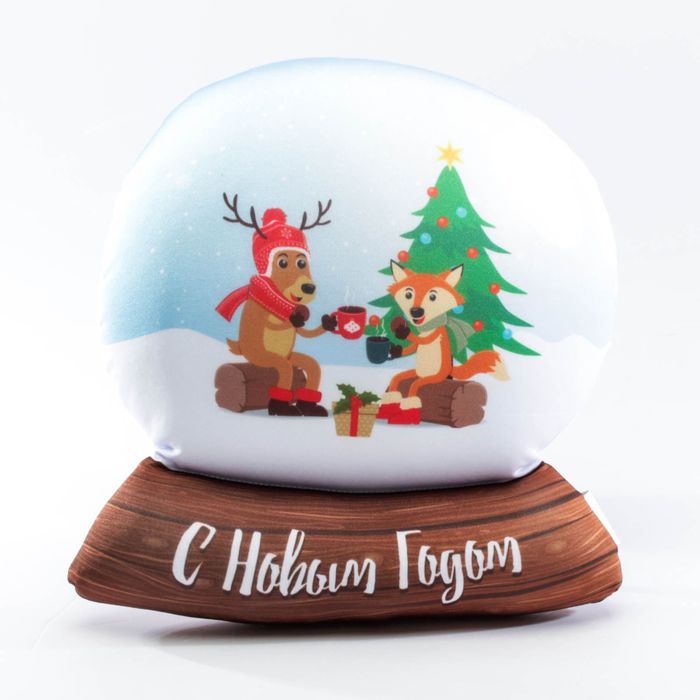 Мягкая игрушка-антистресс "Снежный шар Парочка", 22 см