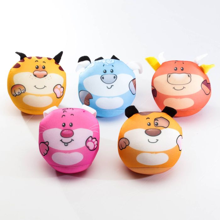 Мягкая игрушка-антистресс "Шарики зверята", набор 5 штук, 11 см