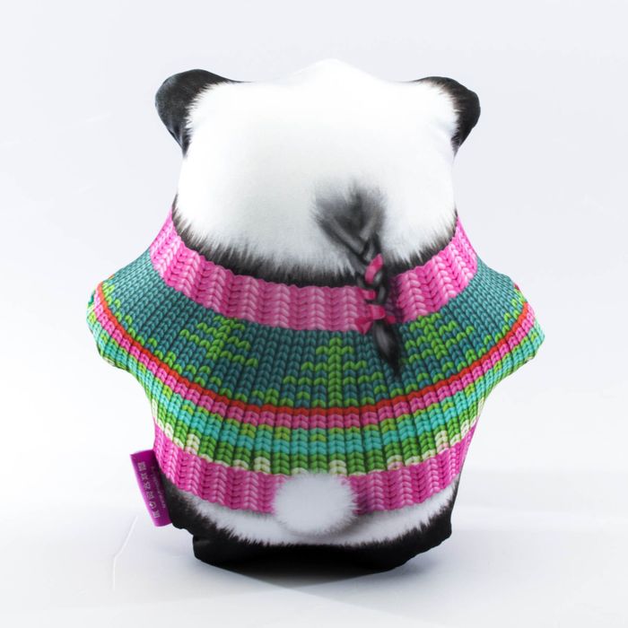 Мягкая игрушка-антистресс "Панда сладкоежка", розовый, 28 см