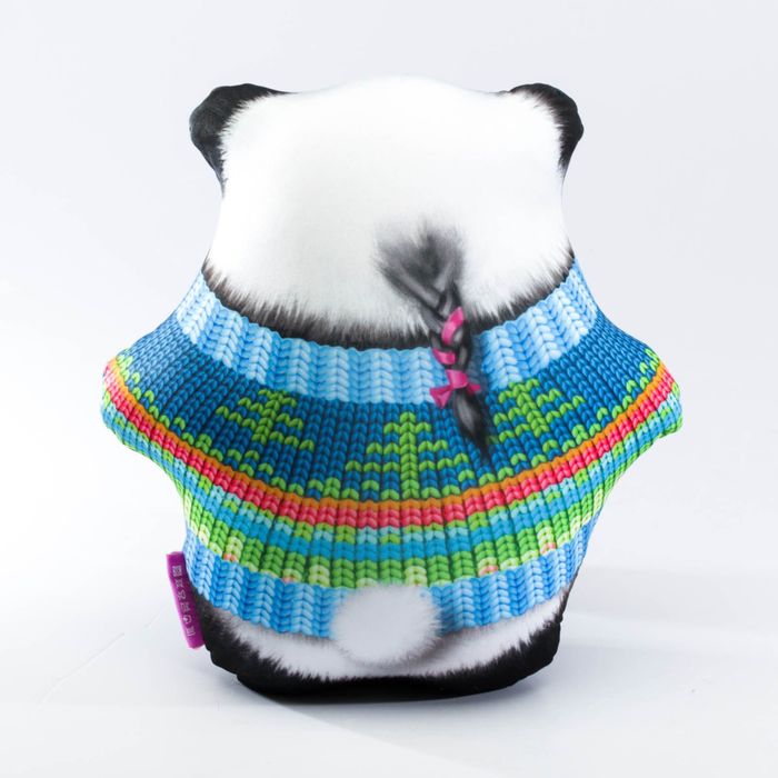 Мягкая игрушка-антистресс "Панда сладкоежка", цвет синий, 28 см