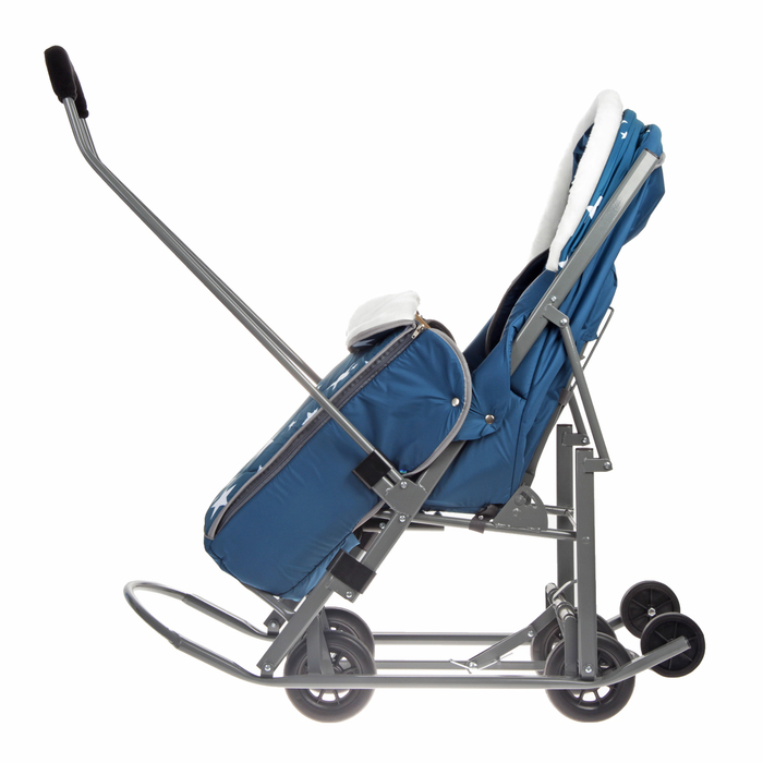 Санки-коляска Pikate Звезды, цвет аквамарин