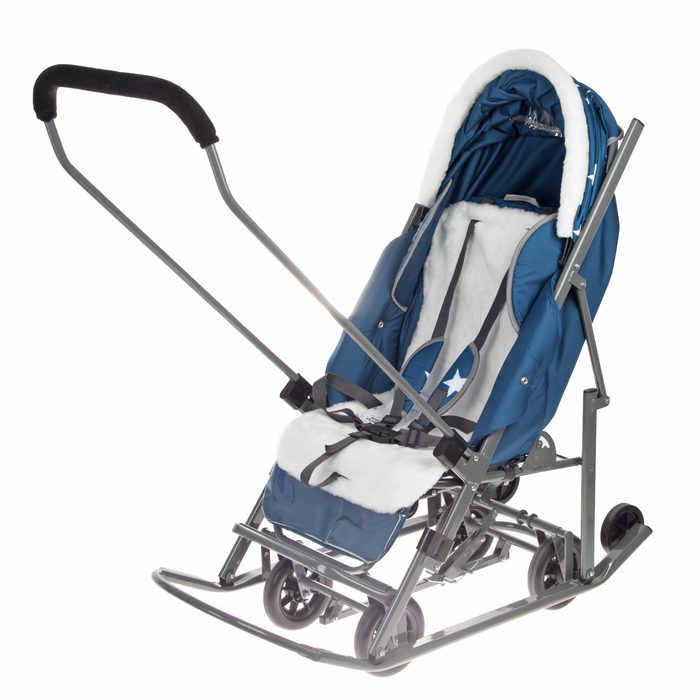 Санки-коляска Pikate Звезды, цвет аквамарин