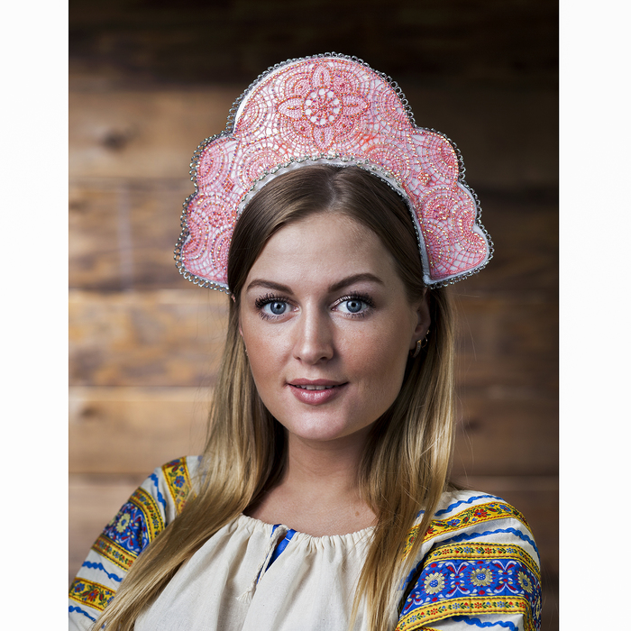 Кокошник "Увертюра", цвет розовое золото