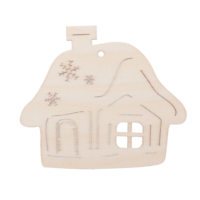 Бирка из фанеры "Домик" с гравировкой, 11,5х10 см