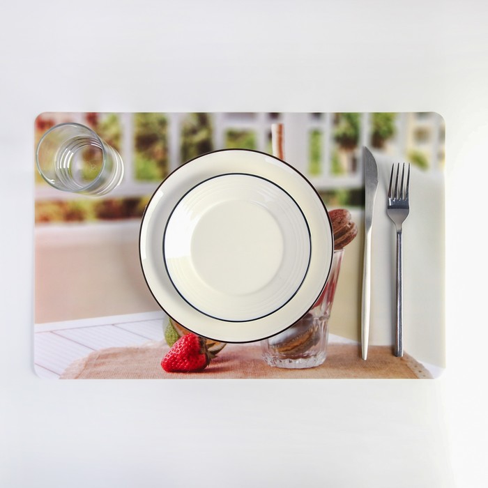 Салфетка кухонная "Макаруны в стакане" 42х27 см