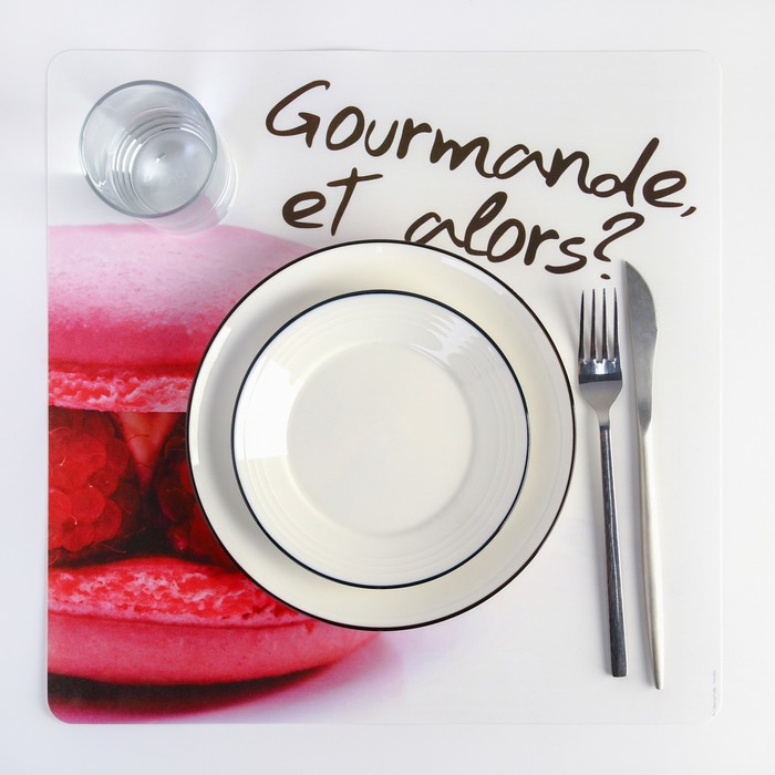 Салфетка кухонная 35х35 см "Съешь меня", цвет МИКС