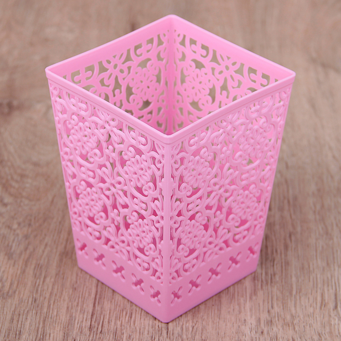 Сушилка для столовых приборов квадратная "Узор" 8х8х12 см цвет МИКС