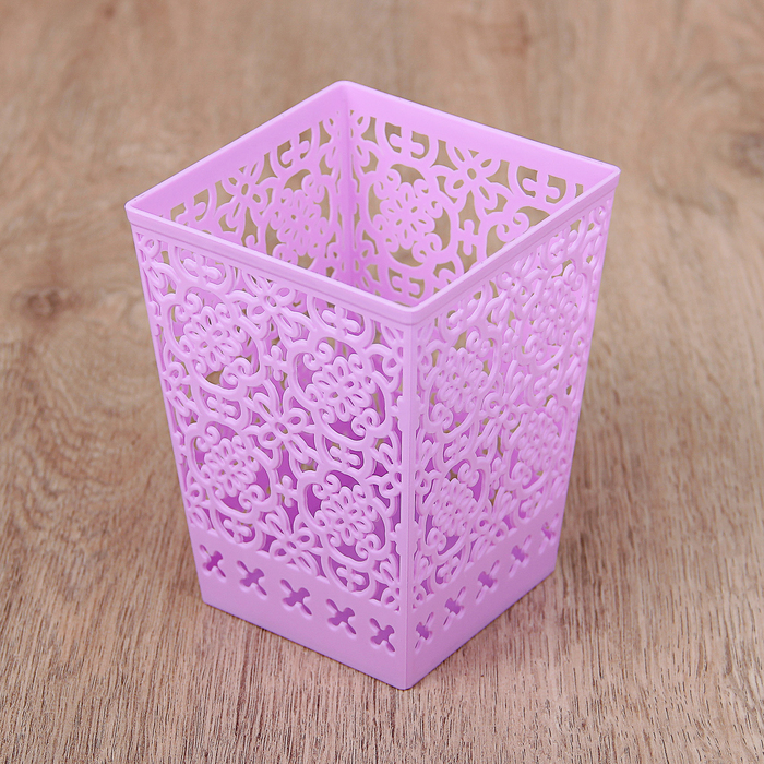 Сушилка для столовых приборов квадратная "Узор" 8х8х12 см цвет МИКС