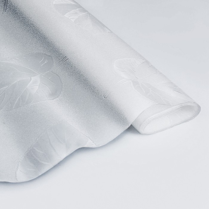 Коврик противоскользящий "Листья" 45х100 см, цвет прозрачный