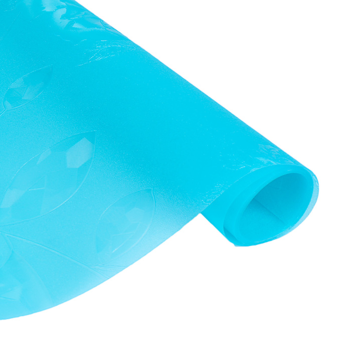 Коврик противоскользящий "Розы" 45х100 см, цвет голубой