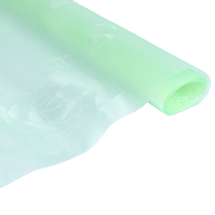 Коврик противоскользящий "Розы" 45х100 см, цвет зелёный