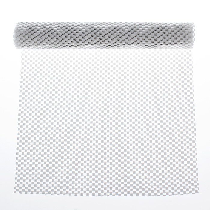 Коврик противоскользящий "Сетка" 30x100 см, цвет белый