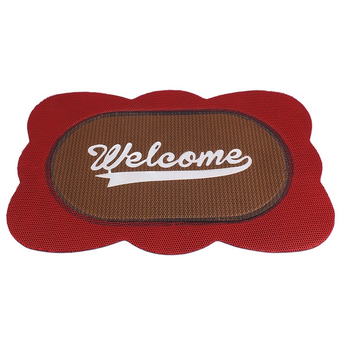 Коврик придверный "Welcome", цвет МИКС