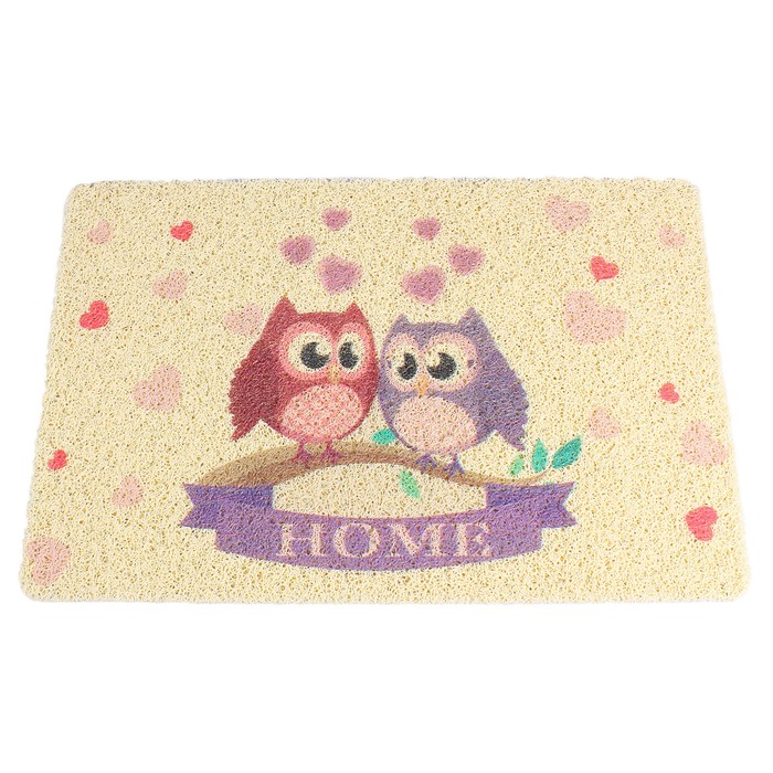 Коврик придверный "Совы Home", дизайн МИКС