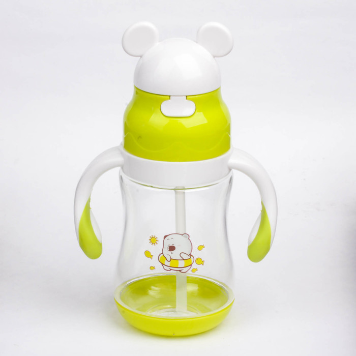 Поильник детский с трубочкой, 220 мл, от 9 мес., цвета МИКС