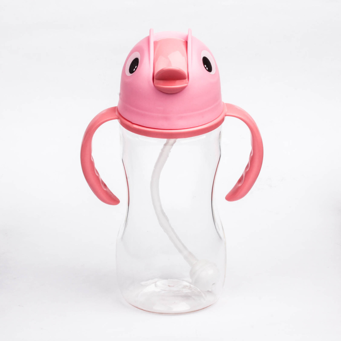 Поильник детский с трубочкой, 250 мл, от 9 мес., цвета МИКС