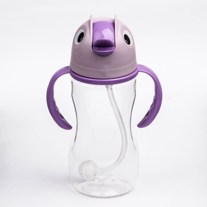 Поильник детский с трубочкой, 250 мл, от 9 мес., цвета МИКС