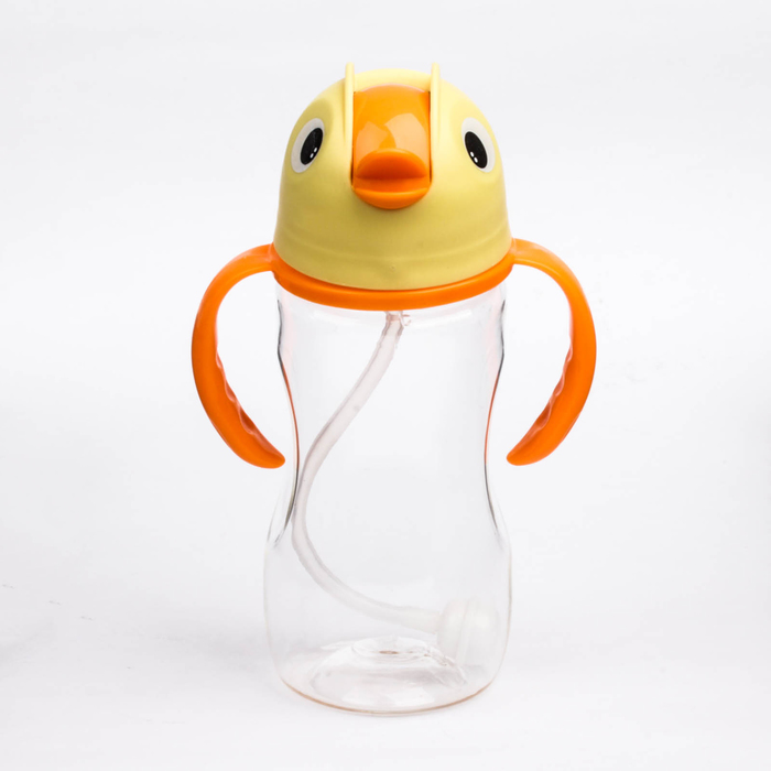 Поильник детский с трубочкой, 250 мл, от 9 мес., цвета МИКС