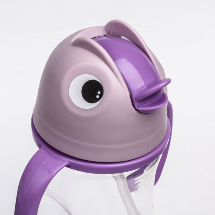 Поильник детский с трубочкой, 250 мл, от 9 мес., цвета МИКС