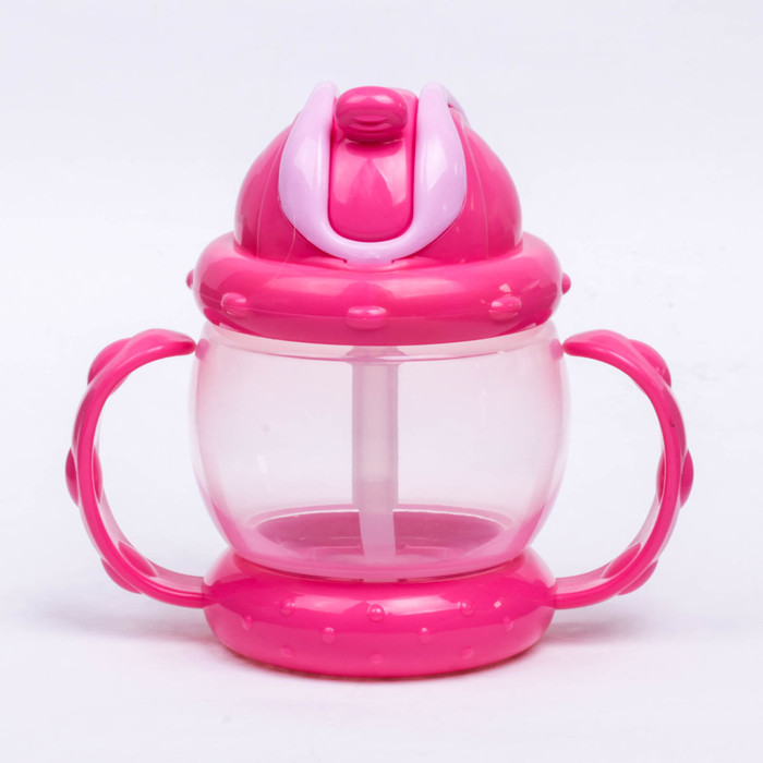 Поильник детский с трубочкой, 240 мл, от 9 мес., цвета МИКС