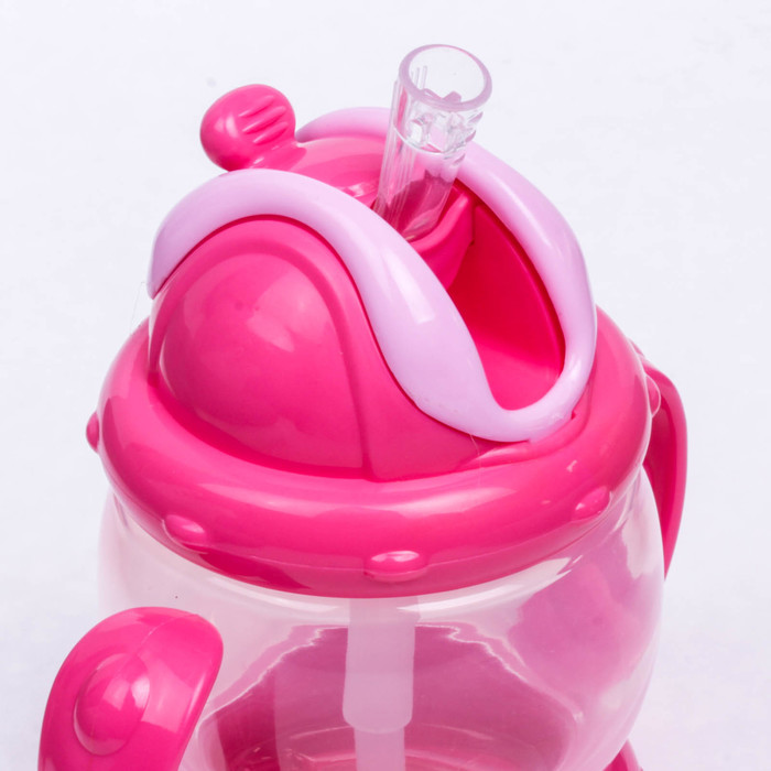 Поильник детский с трубочкой, 240 мл, от 9 мес., цвета МИКС